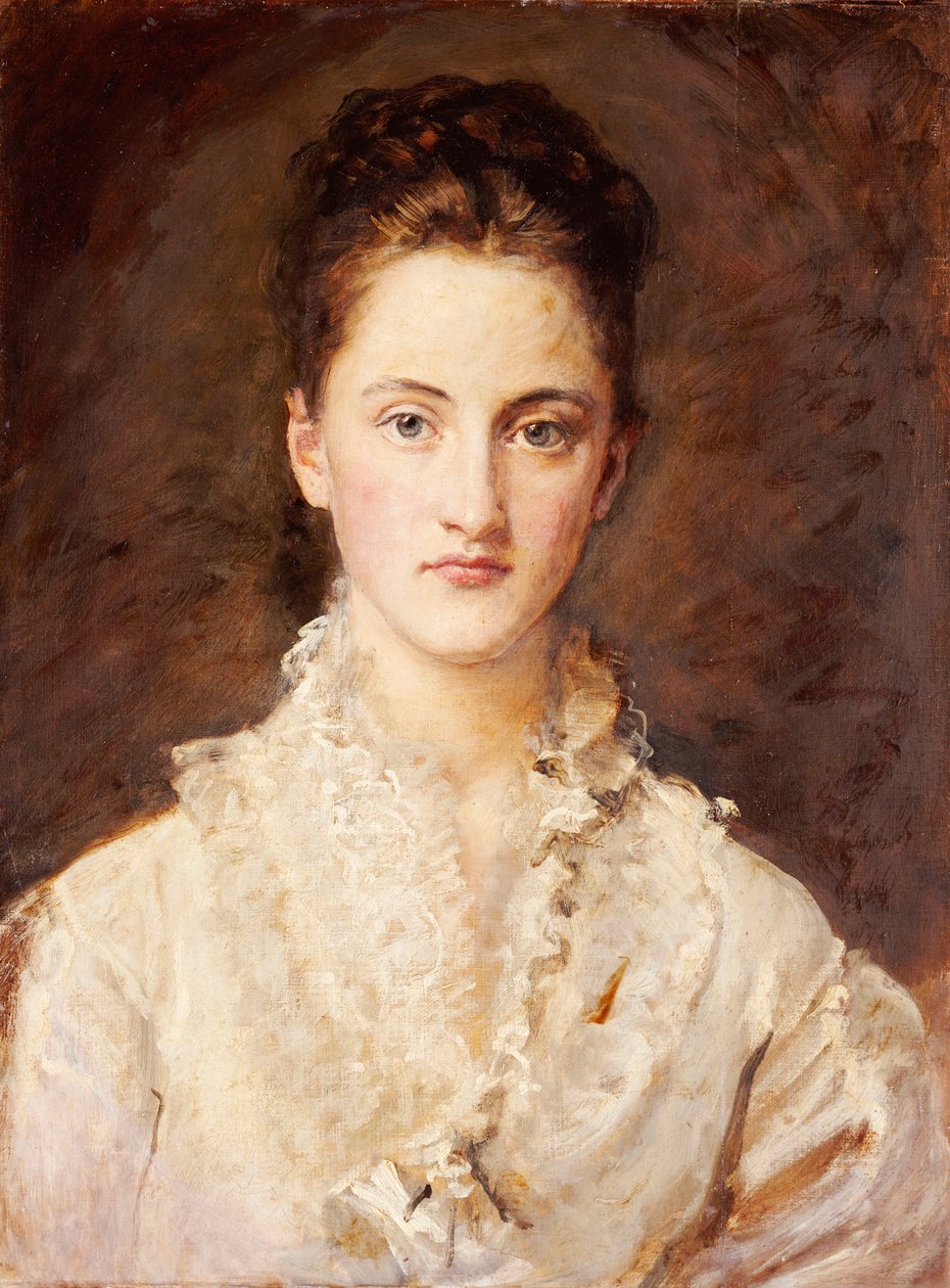 Porträtt av konstnärens dotter, Mary, halvlängd, 1875-76 av John Everett Millais