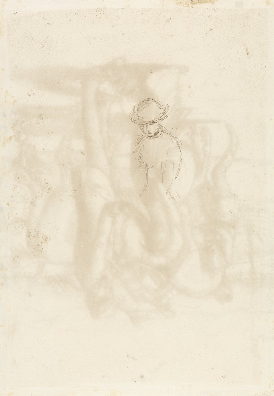 Rejected, Verso: Sketch of a Woman, 1853 (penna och brunt bläck på papper) av John Everett Millais