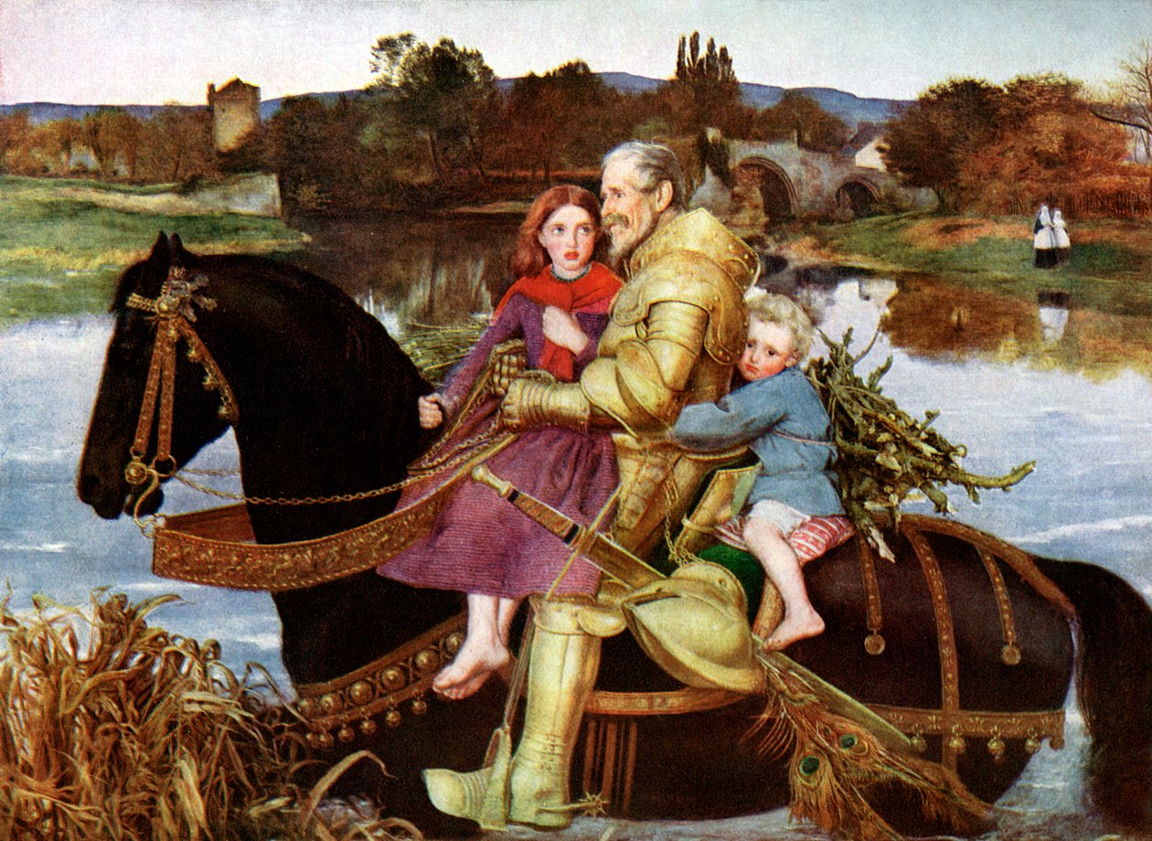 Sir Isumbras vid Ford, c1800-talet 1923. av John Everett Millais
