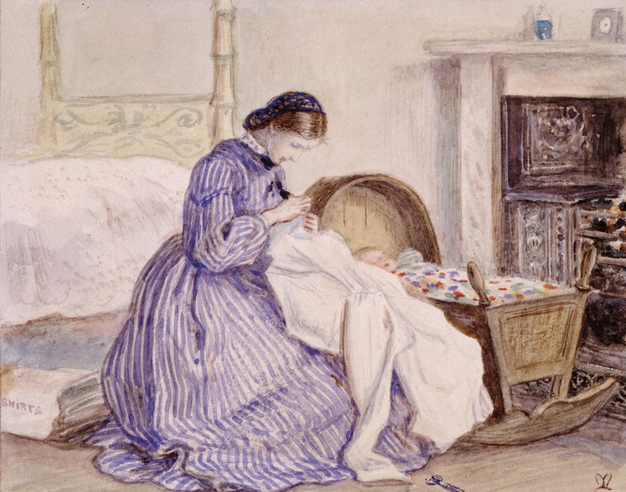 Stewart Harrisons The Iceberg - Sömmerskan, 1860. av John Everett Millais