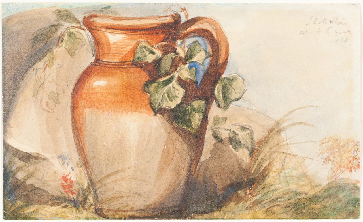 Studie av en keramikkanna [framsidan] av John Everett Millais