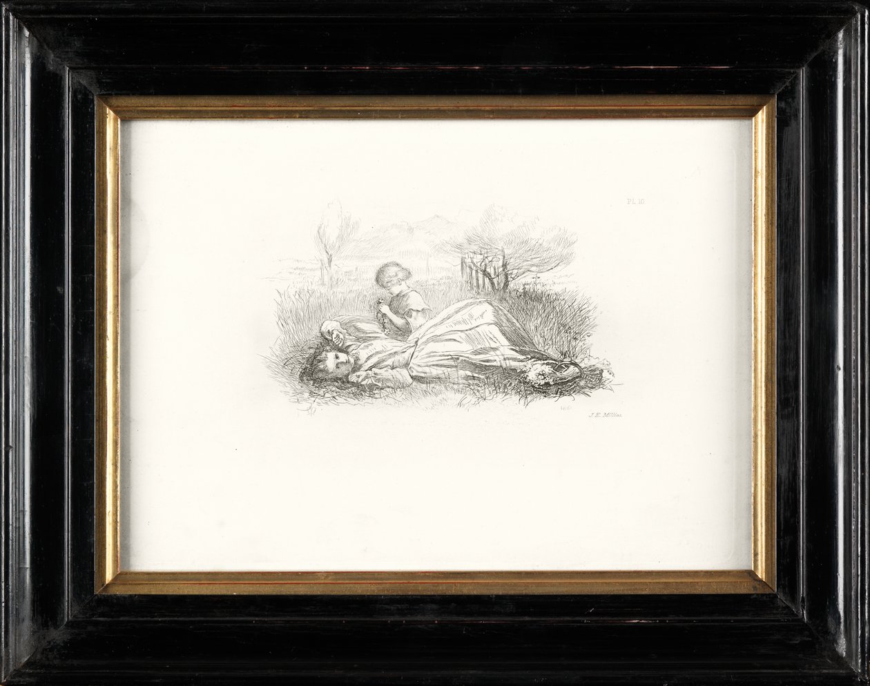 Summer Indolence (etsning) av John Everett Millais