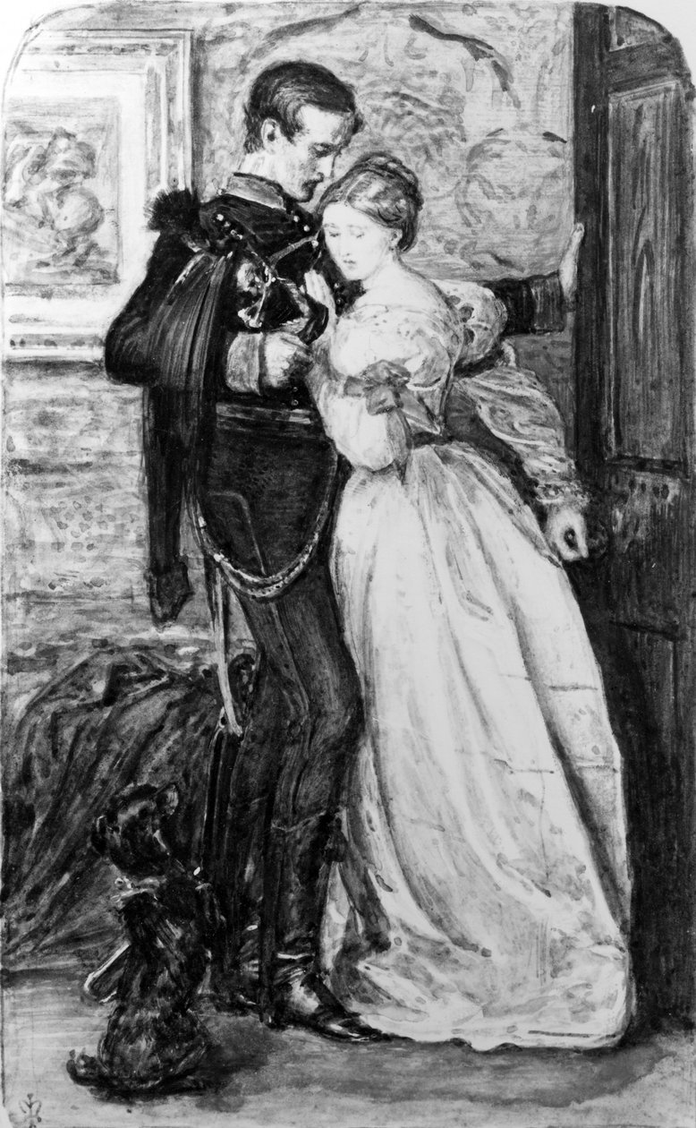 The Black Brunswicker, ca 1865 (wc på papper) av John Everett Millais