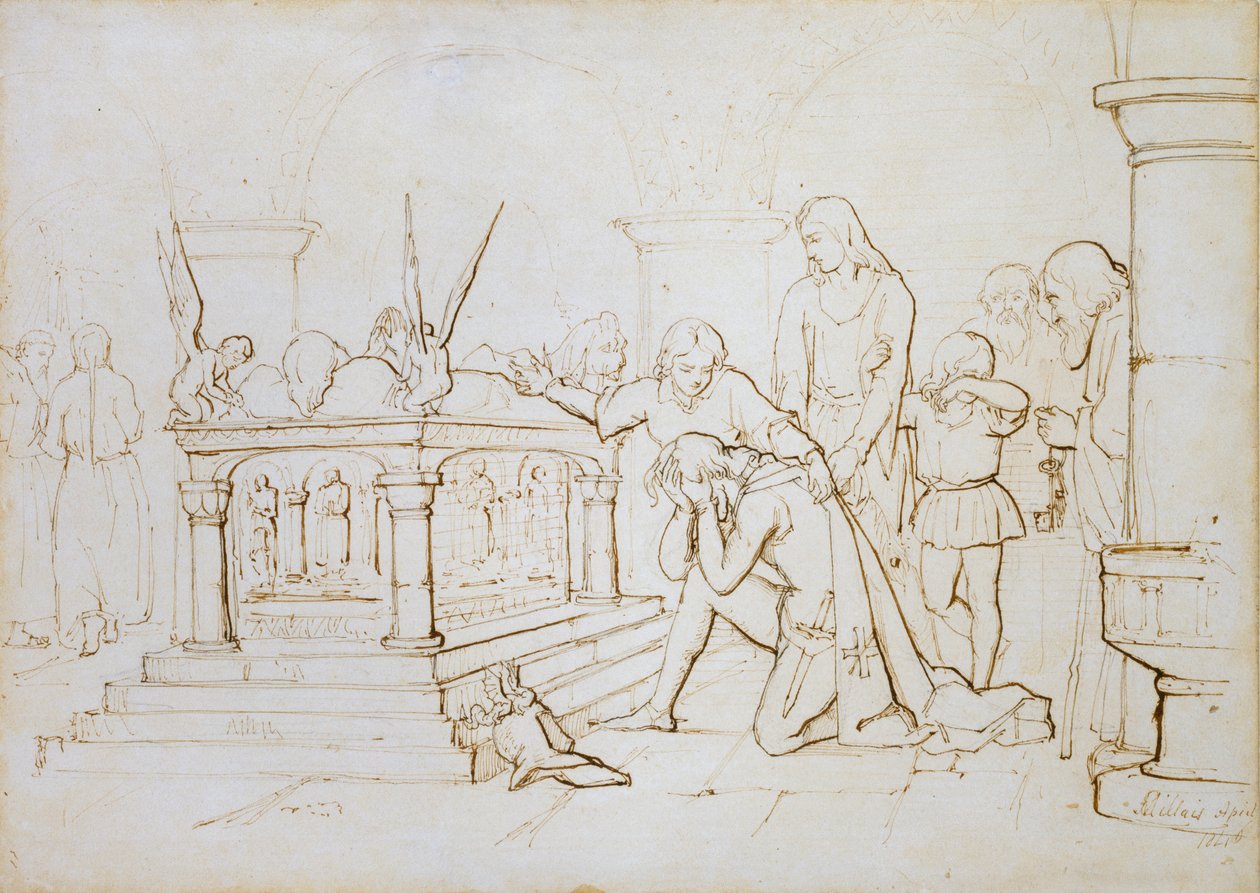 Korsfararens återkomst, 1840 av John Everett Millais
