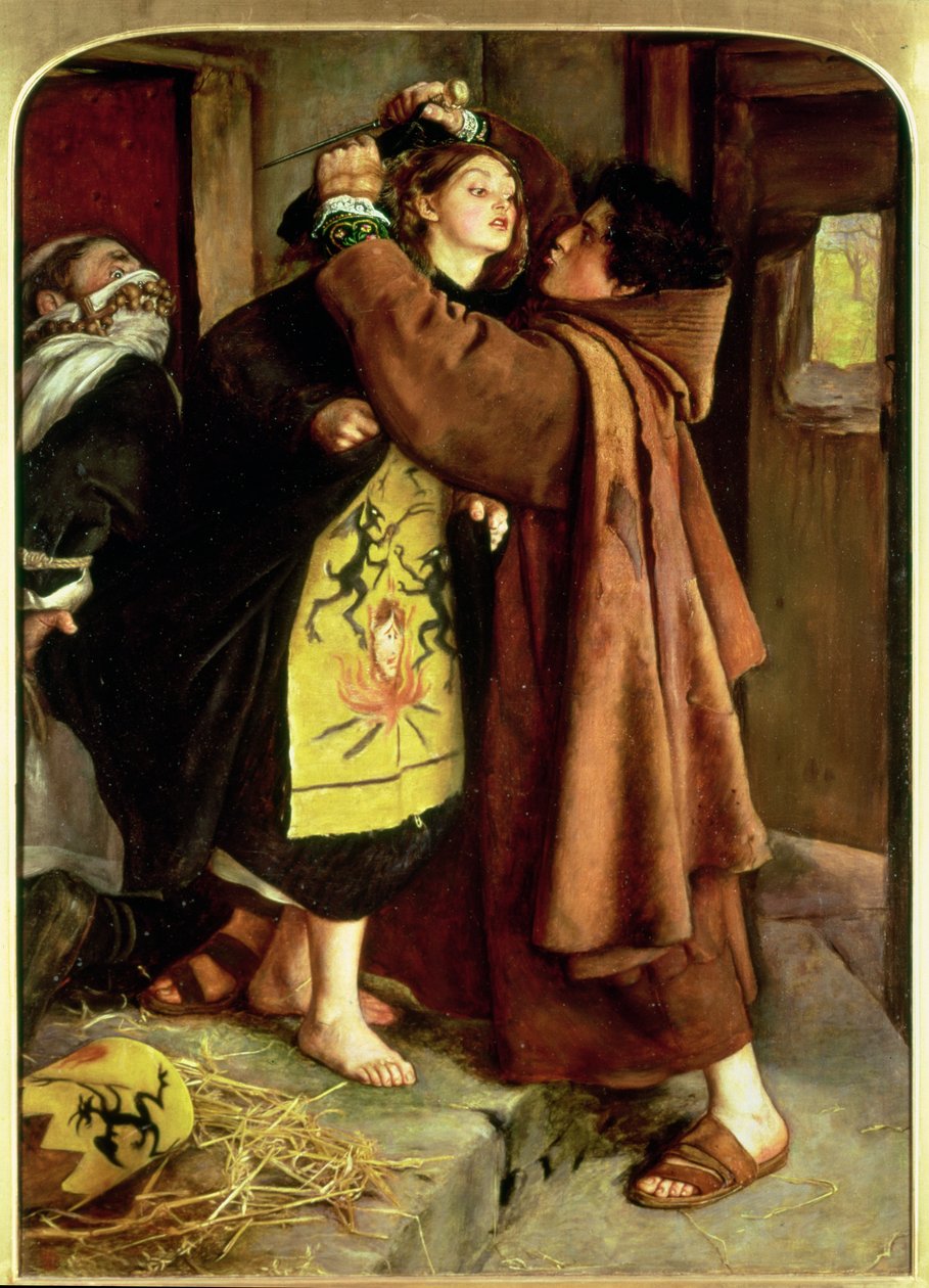 En kättares flykt, 1559, 1857 av John Everett Millais