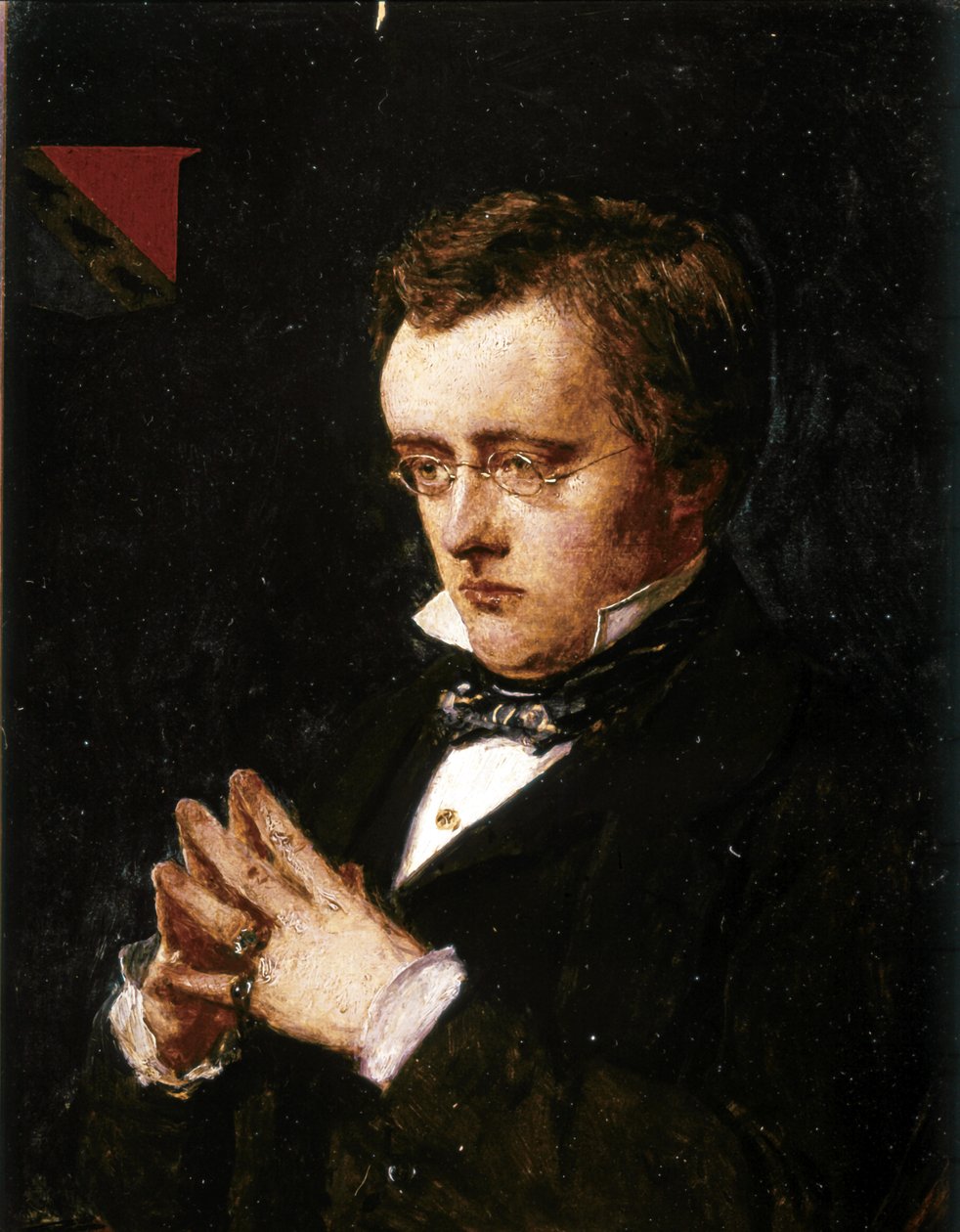 Wilkie Collins, porträtt. 1850 (olja på pannå) av John Everett Millais
