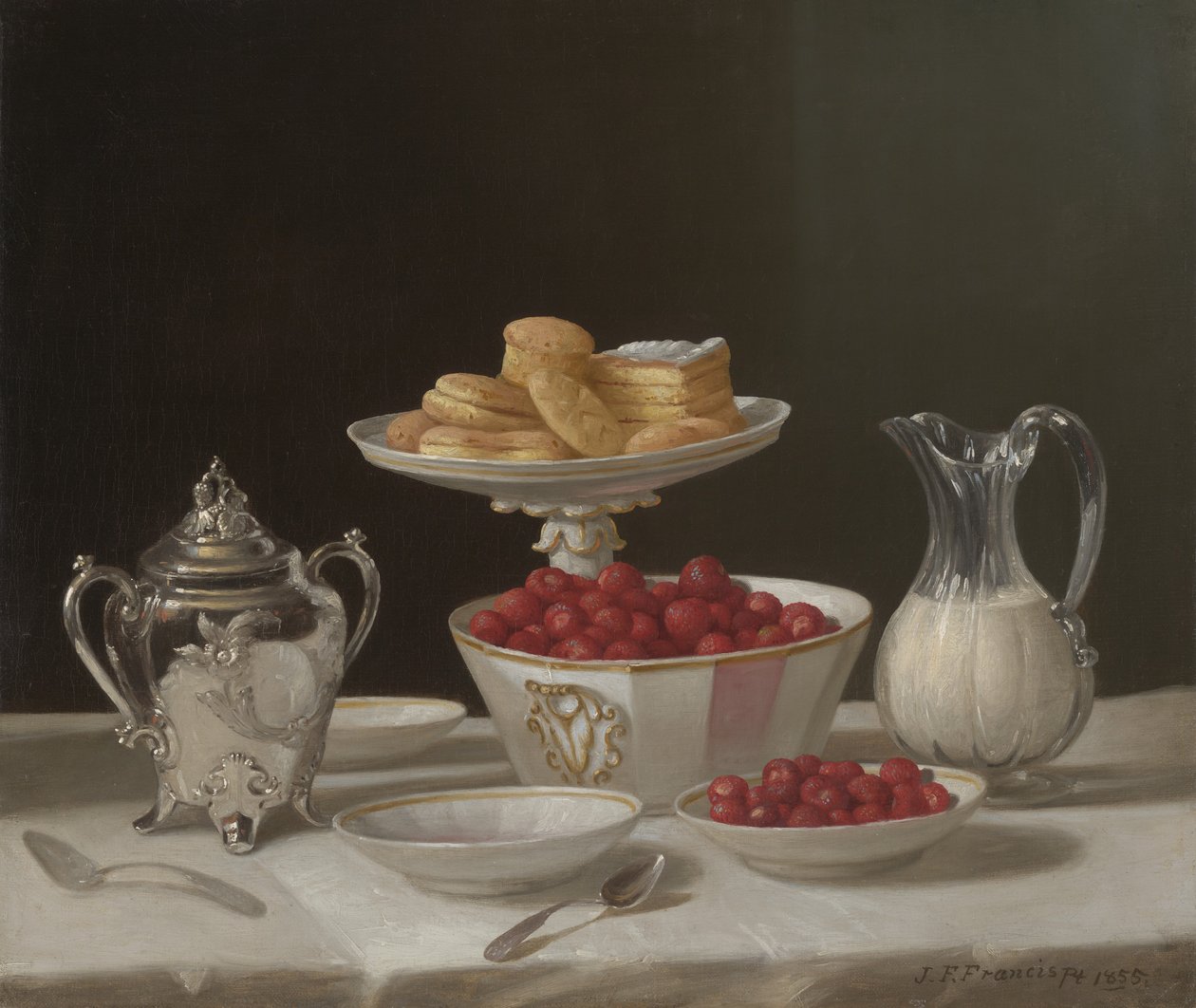 Dessertstilleben, 1855 av John F. Francis