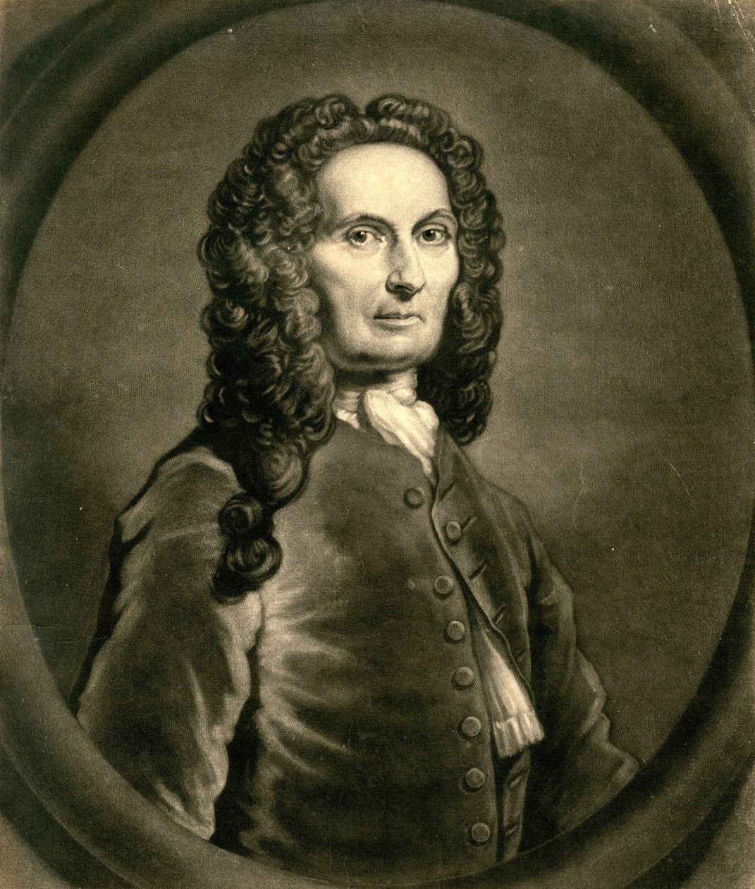 Porträtt av den franske matematikern Abraham de Moivre 1667-1754, 1736 av John Faber