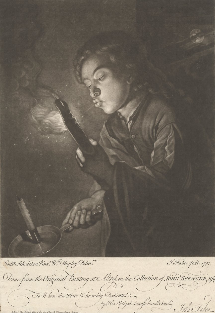 Pojke som tänder ett ljus av John Faber the younger