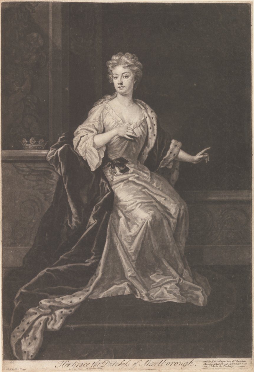 Hennes nåd hertiginnan av Marlborough av John Faber the younger