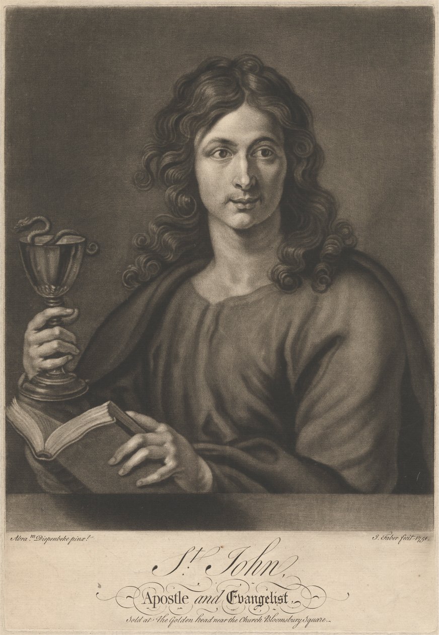 Johannes, apostel och evangelist av John Faber the younger
