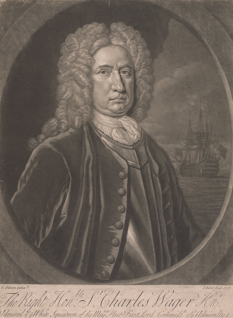 Den rätte ärade Sir Charles Wager av John Faber the younger