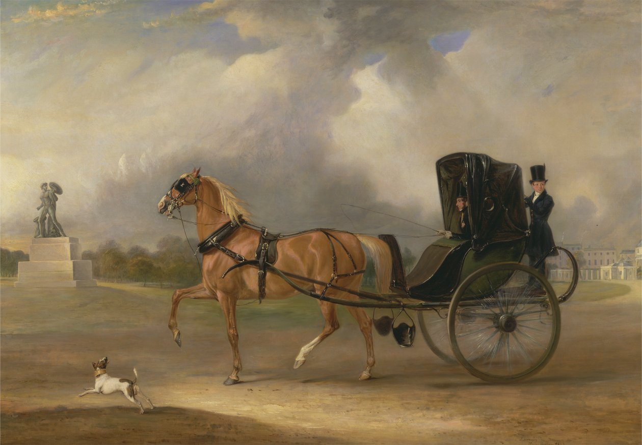 William Massey-Stanley kör sin Cabriolet i Hyde Park av John Ferneley
