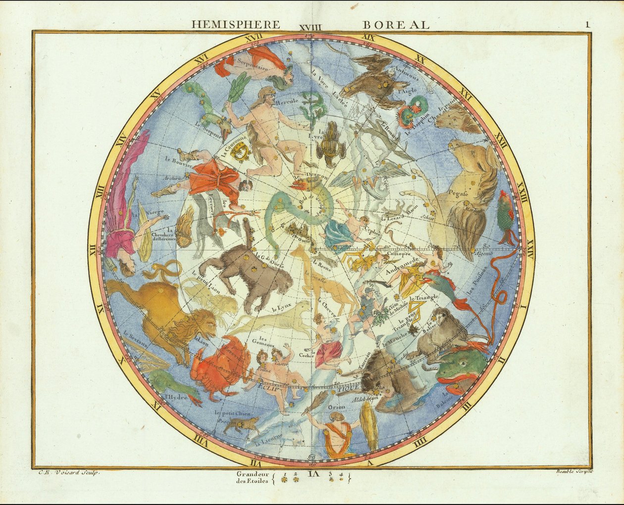 1776 - John Flamsteed - Boreal hemisfär (beskuren) av John Flamsteed