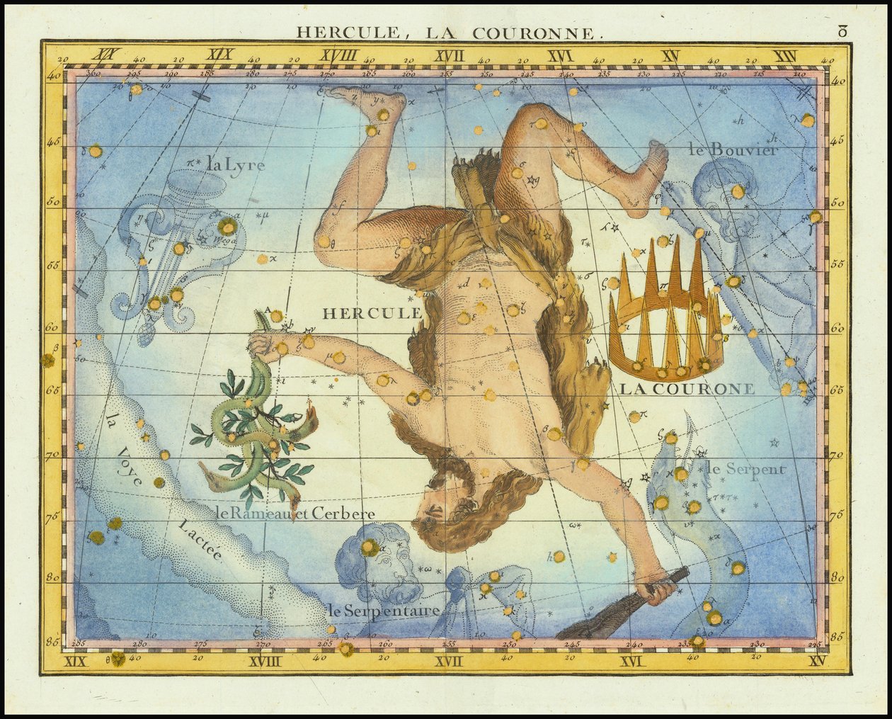 1776 - John Flamsteed - Hercules, La Couronne (Herkules och kronan) av John Flamsteed