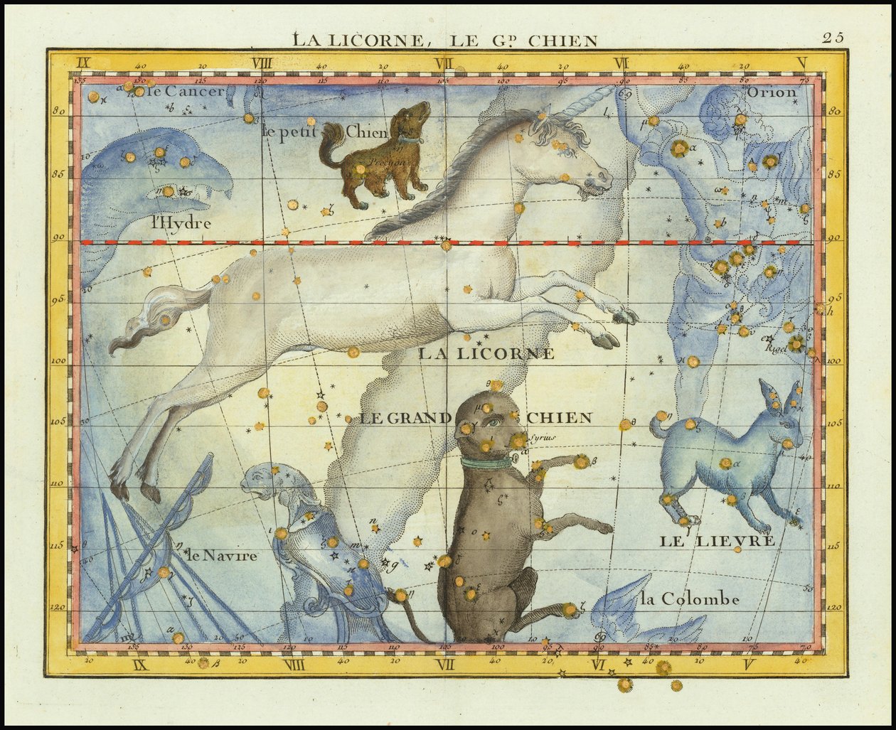 1776 - John Flamsteed - La Licorne, Le Grand Chien (Monoceros  Canis Major) av John Flamsteed
