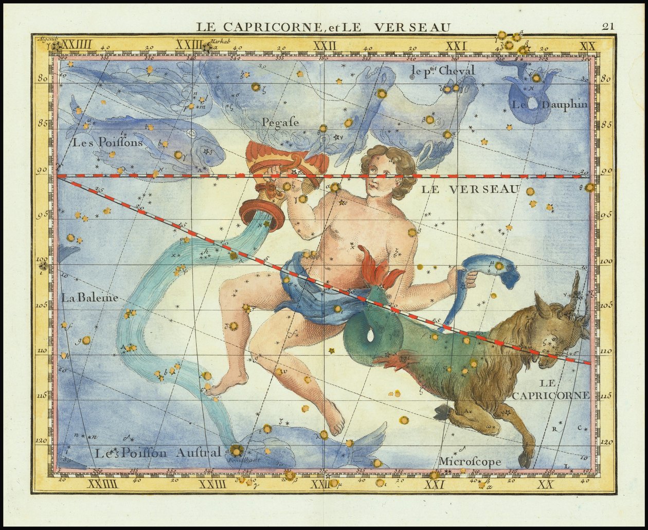 1776 - John Flamsteed - Le Capricorne, et Le Verseau (Stenbocken  Vattumannen) av John Flamsteed