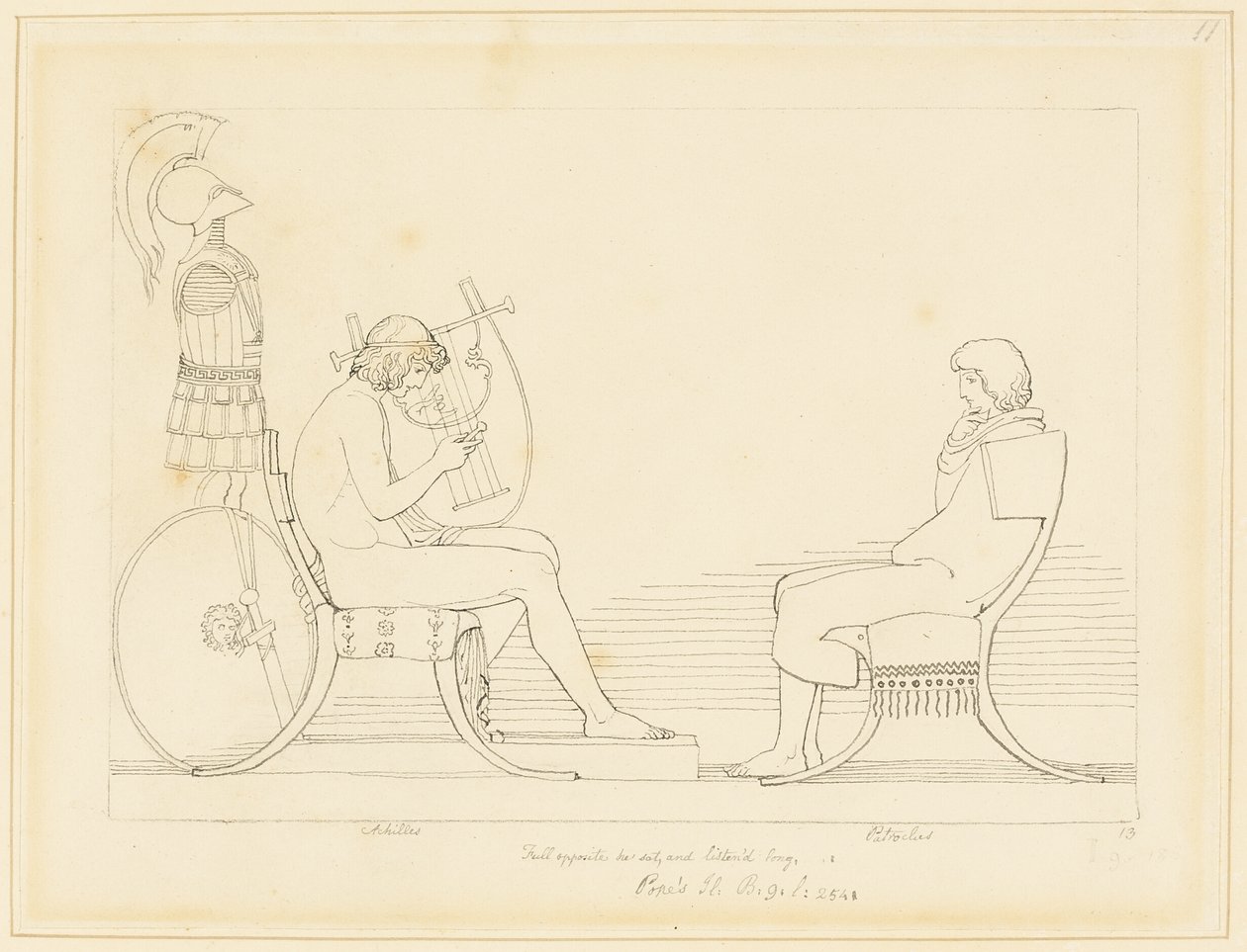 Akilles och Patroklos av John Flaxman