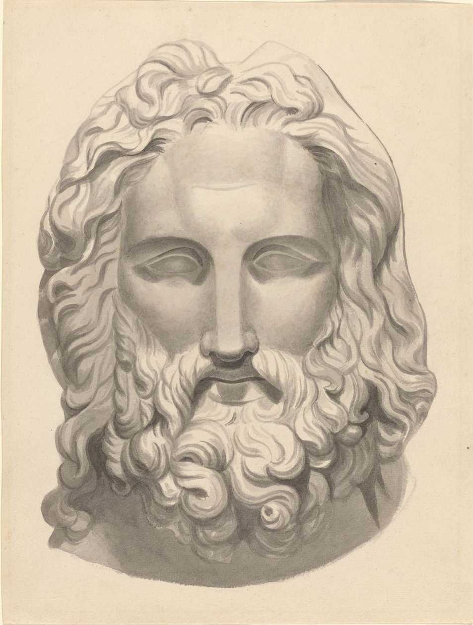 Antikt skägghuvud av John Flaxman