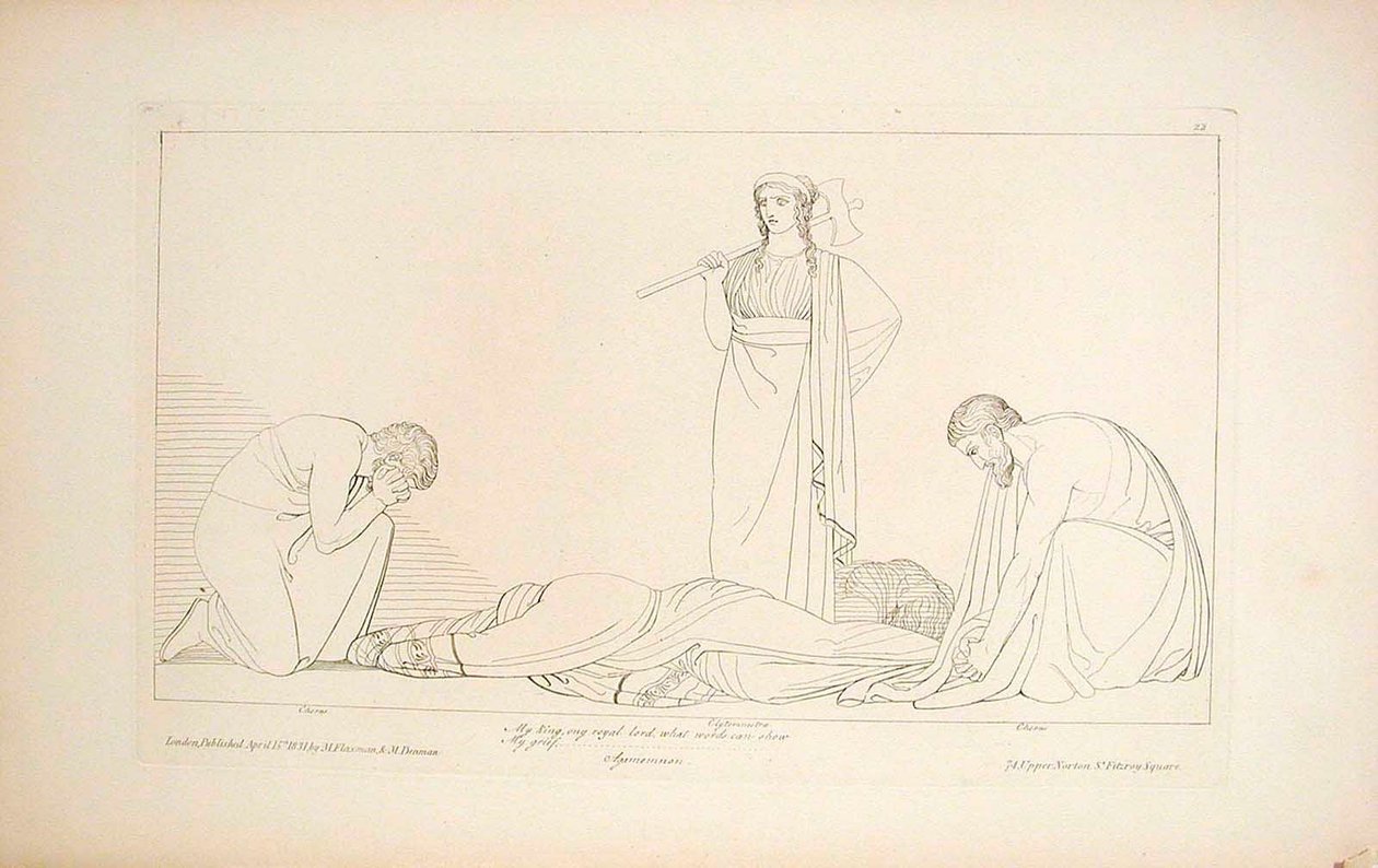 Klytaimnestra och kören av John Flaxman