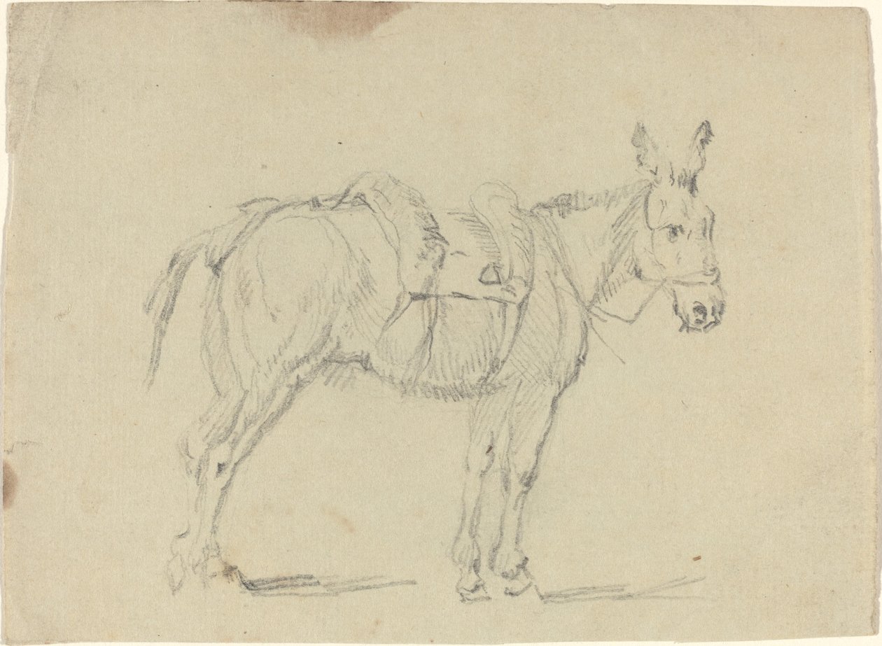 Åsnan som sträcker ett bakben av John Flaxman