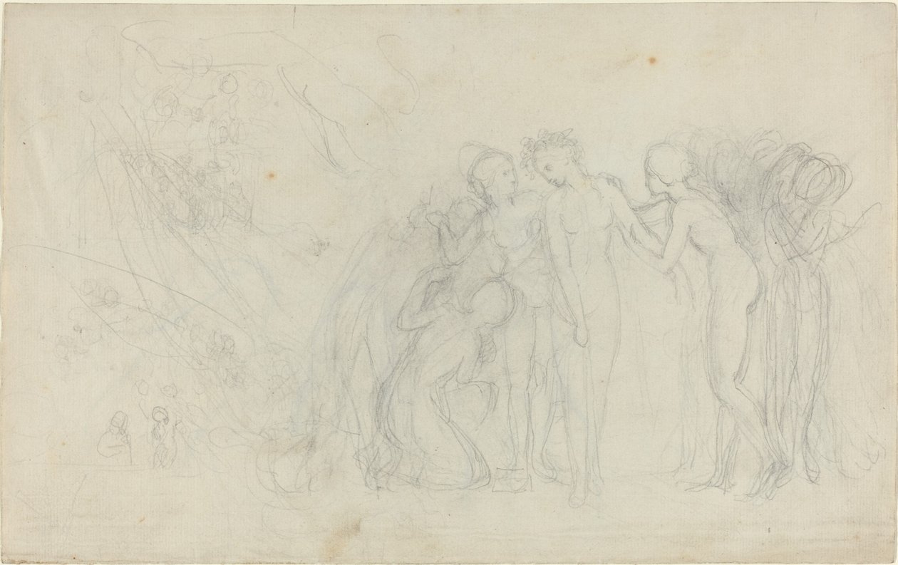 Grupp av kvinnliga figurer av John Flaxman