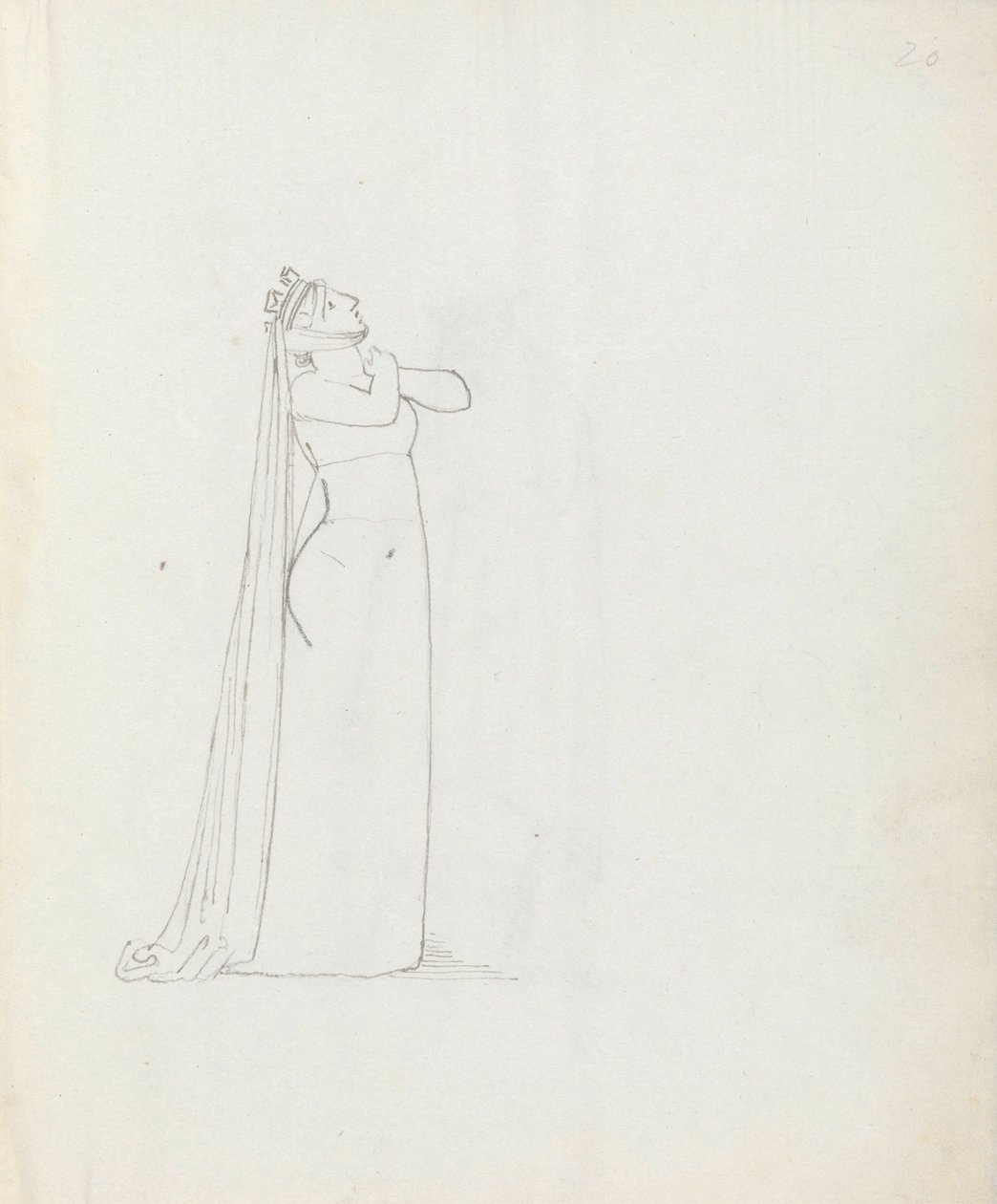 Mrs Siddons som Constance, 1783 (penna, bläck och tvätt på papper) av John Flaxman