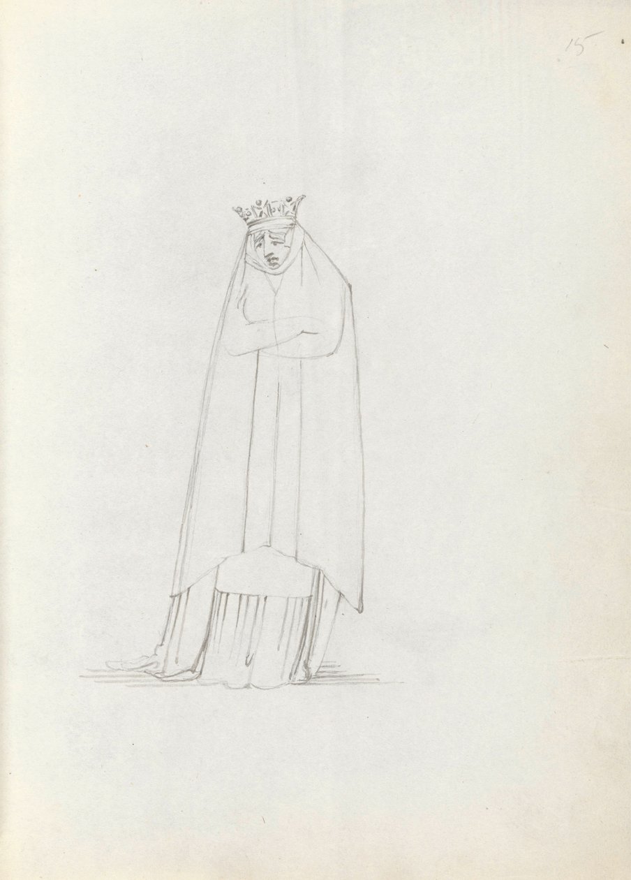 Mrs Siddons som Constance, 1783 (penna, bläck och tvätt på papper) av John Flaxman