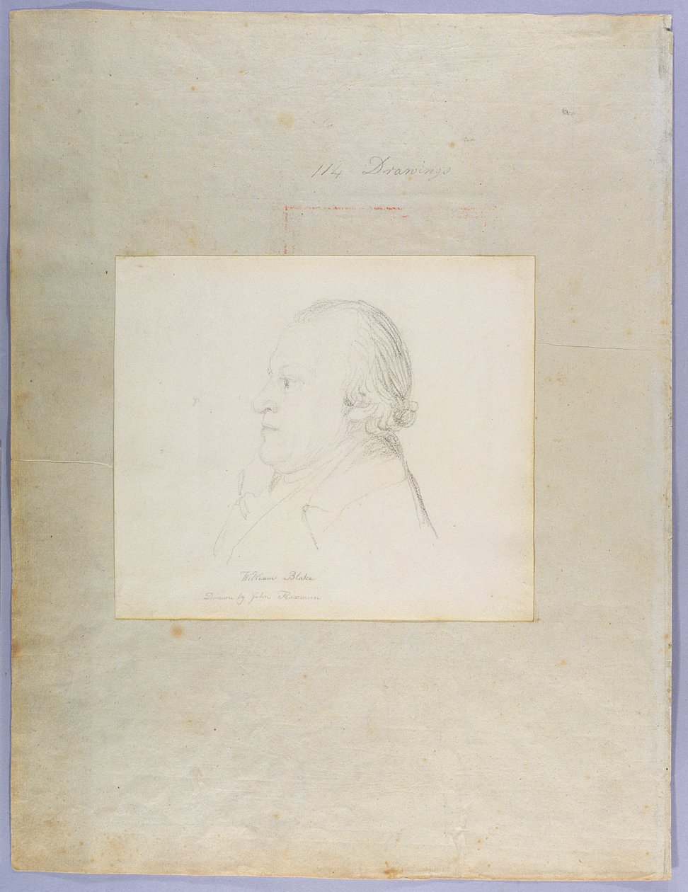 Porträtt av William Blake, ca 1804 (grafit) av John Flaxman