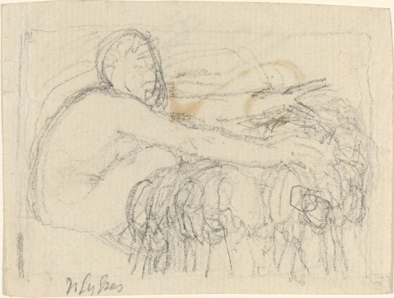 Sittande figur med utsträckta armar av John Flaxman