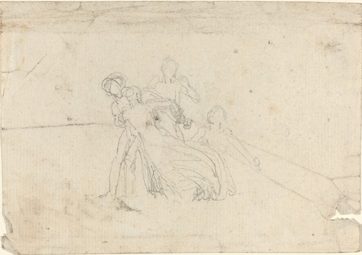 Studieblad [recto and verso] av John Flaxman