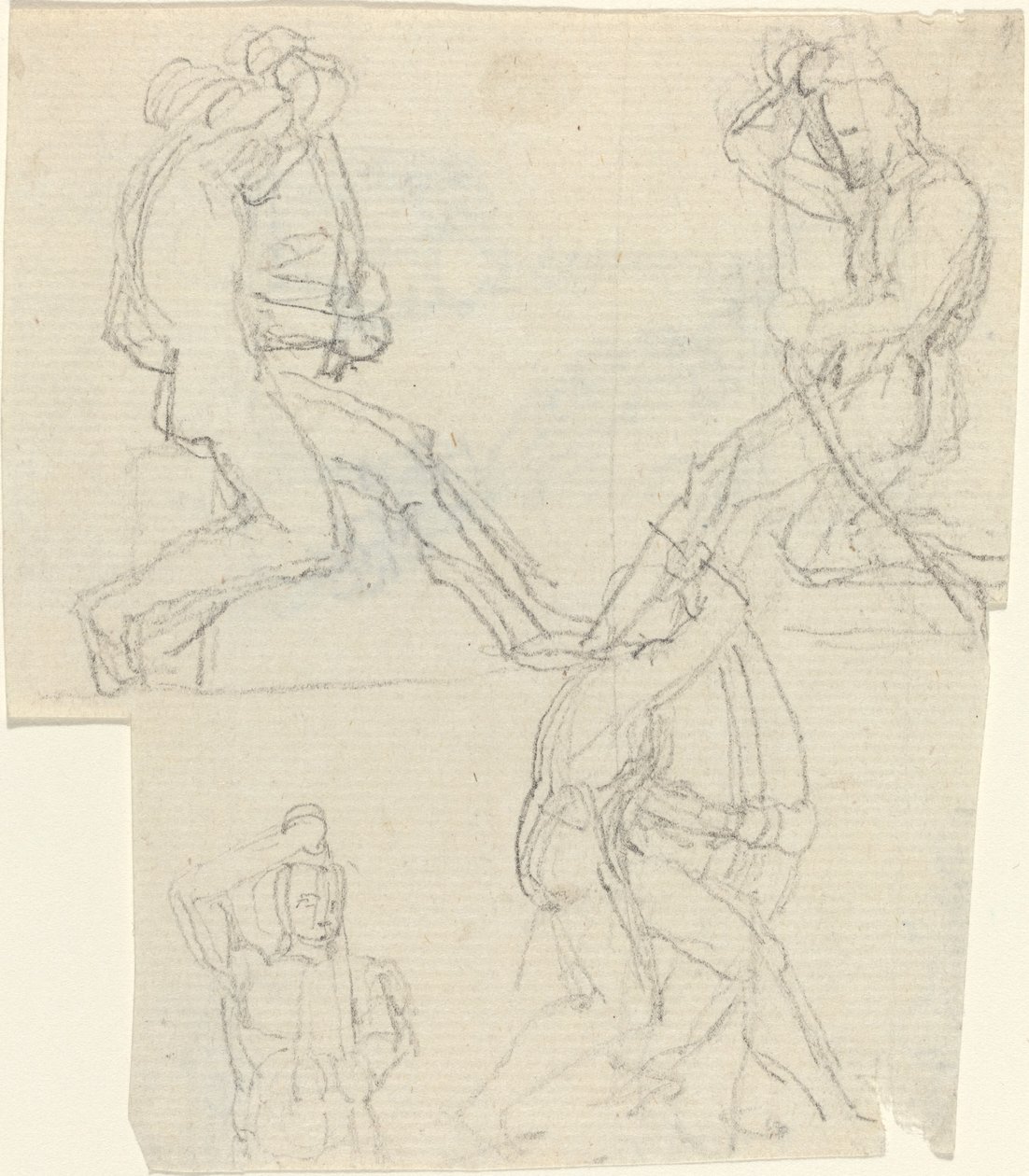 Studieblad [recto and verso] av John Flaxman