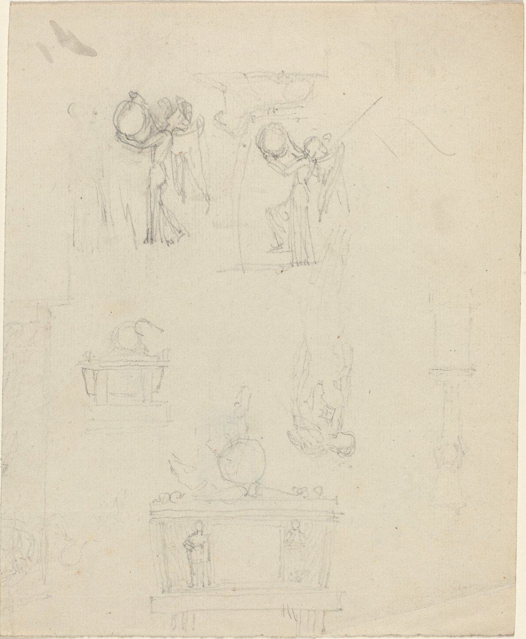 Studieblad [recto and verso] av John Flaxman