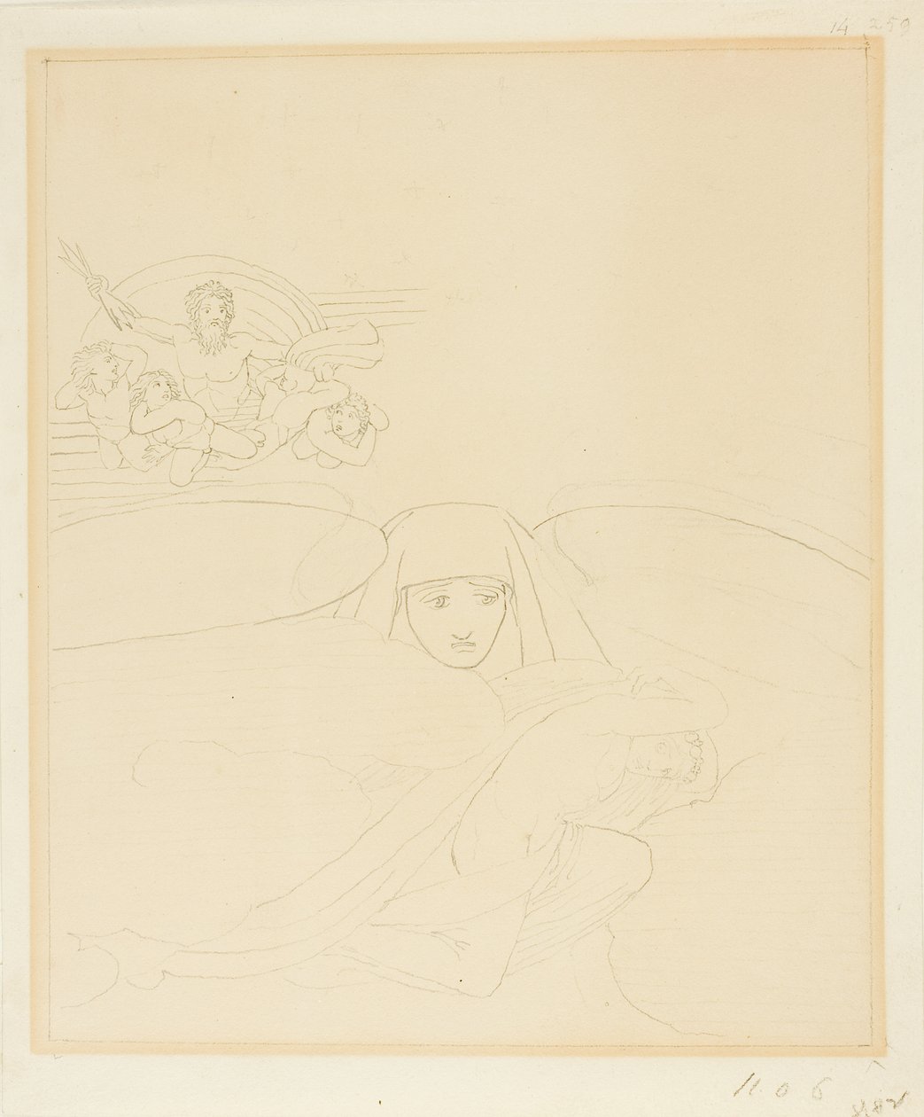 Sömn som flyr från Zeus vrede av John Flaxman