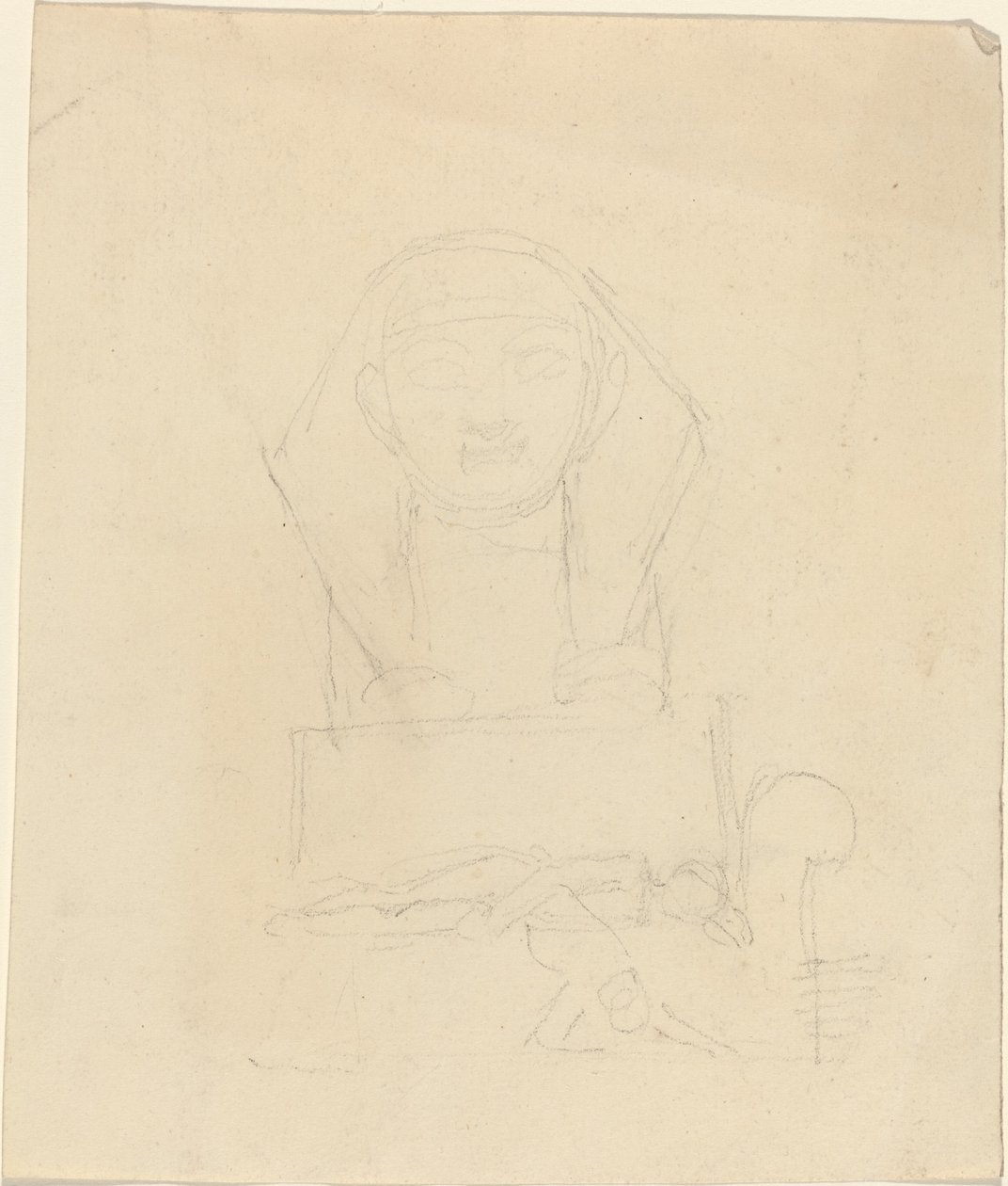 Sfinx med liggande figurer i förgrunden av John Flaxman