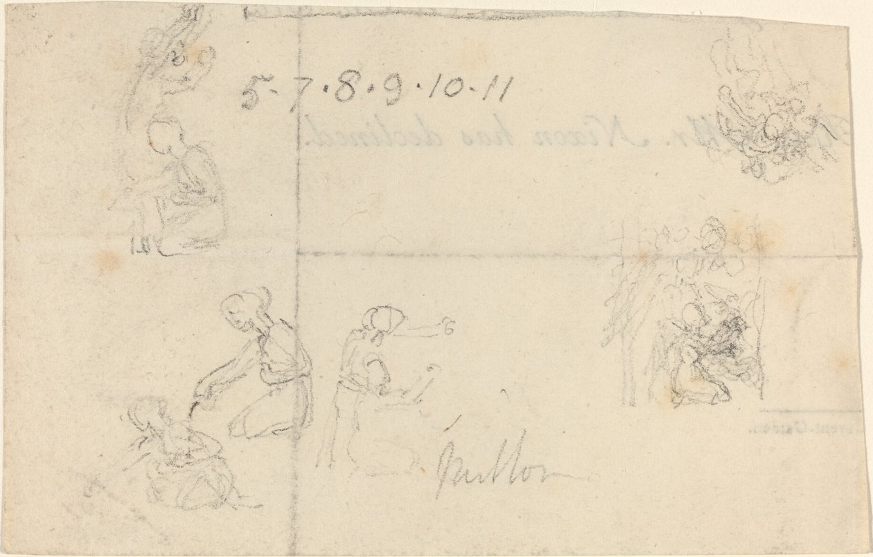 Studier av knästående kvinnor av John Flaxman