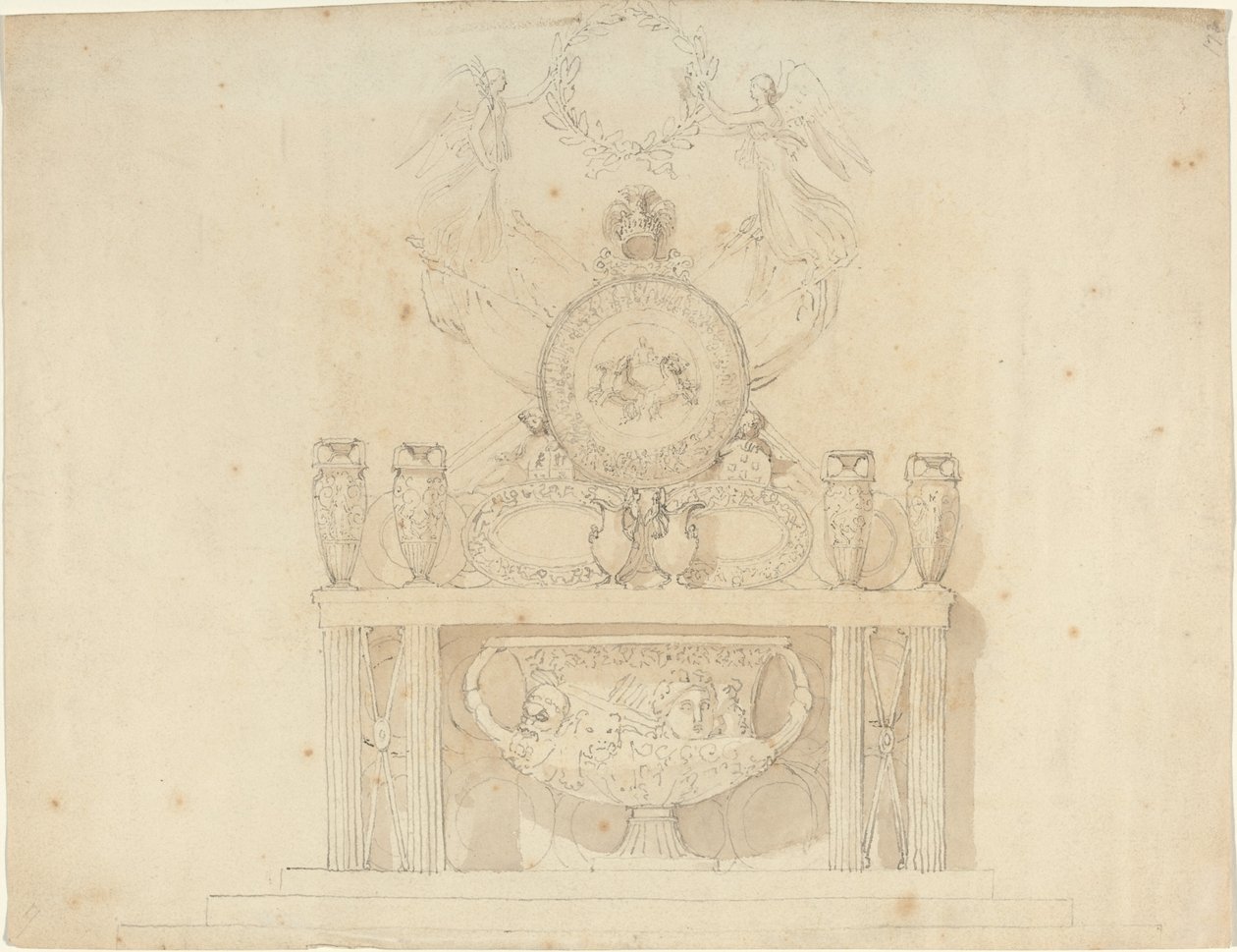 Studie för dekorationer av Buckingham Palace av John Flaxman
