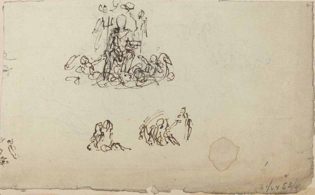 Studie av Neptunus och havets varelser (?) av John Flaxman