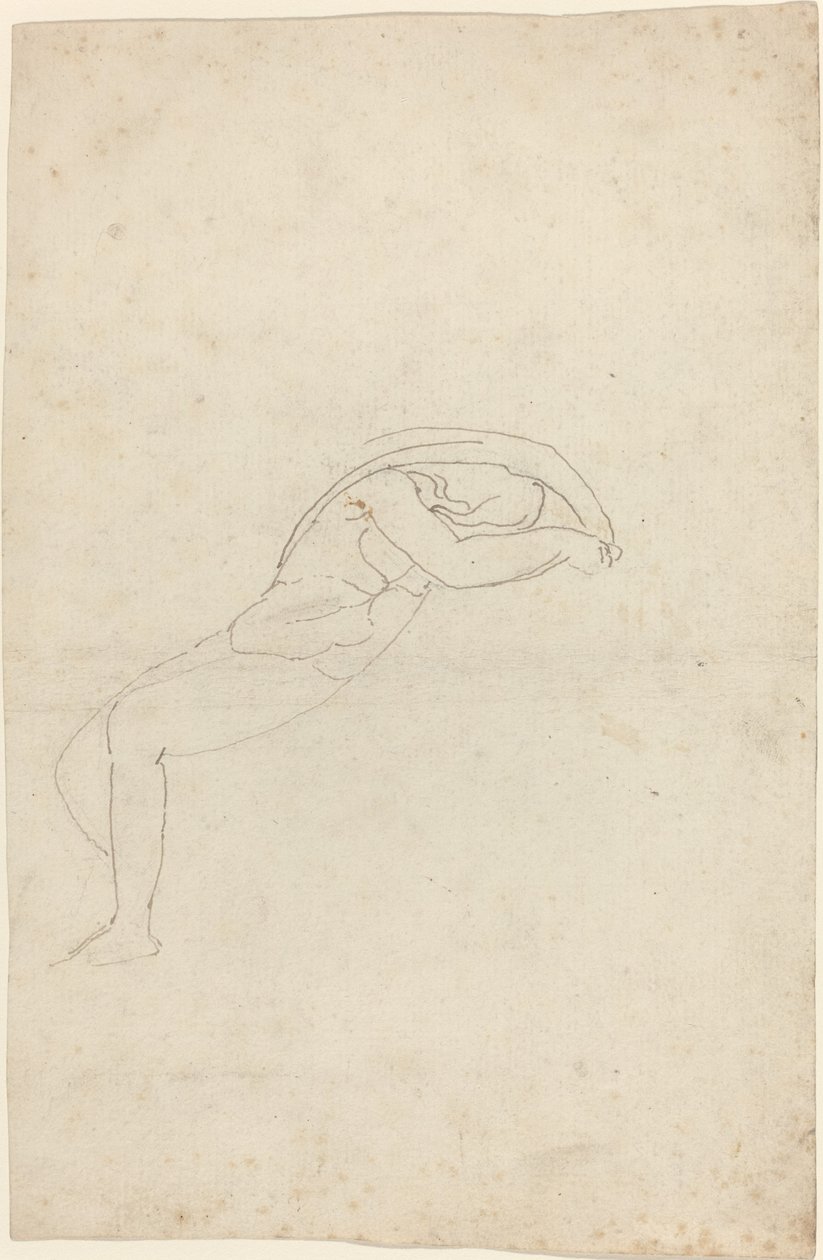 Studie av en halvt liggande figur av John Flaxman