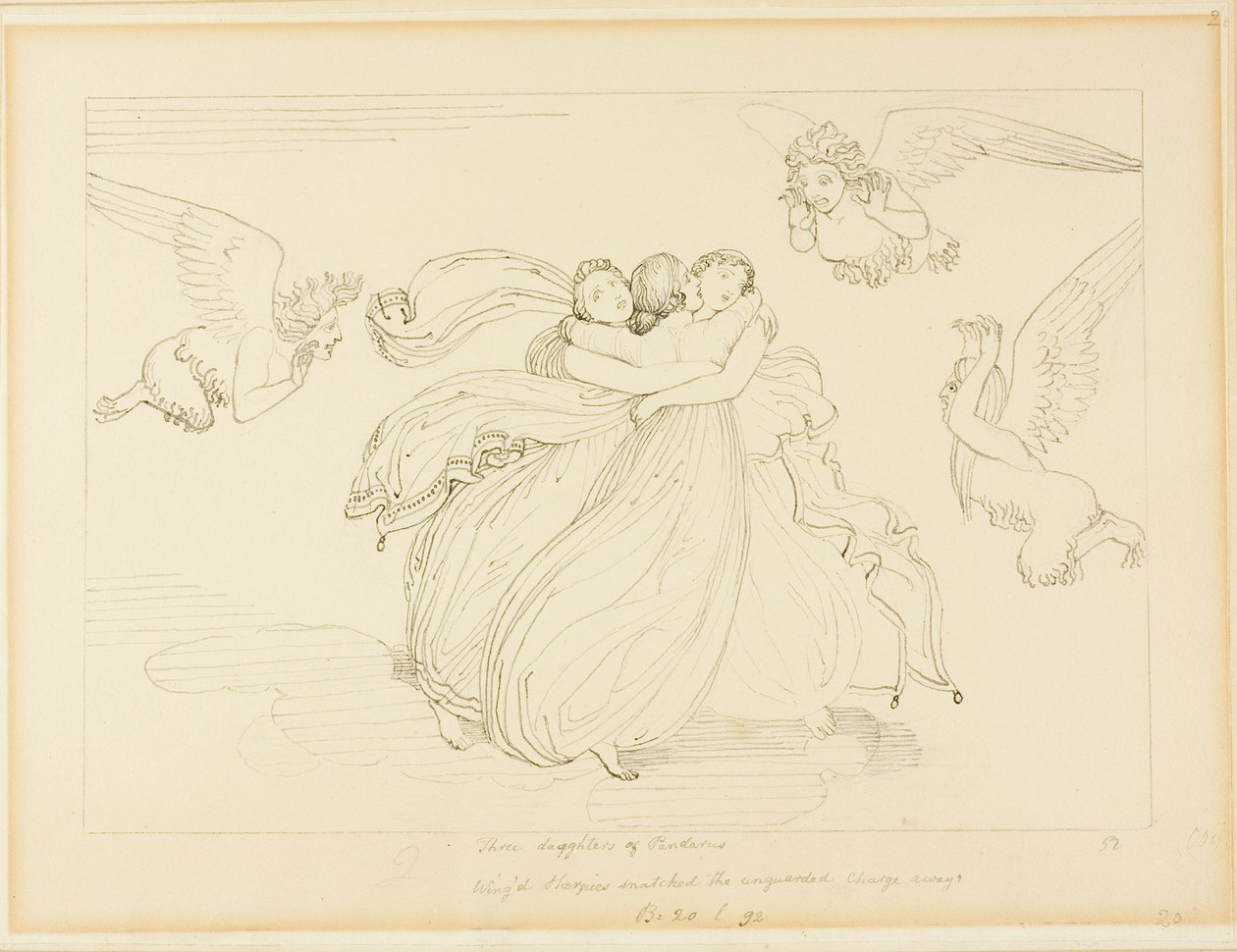 Harpyorna och Pandarus döttrar av John Flaxman