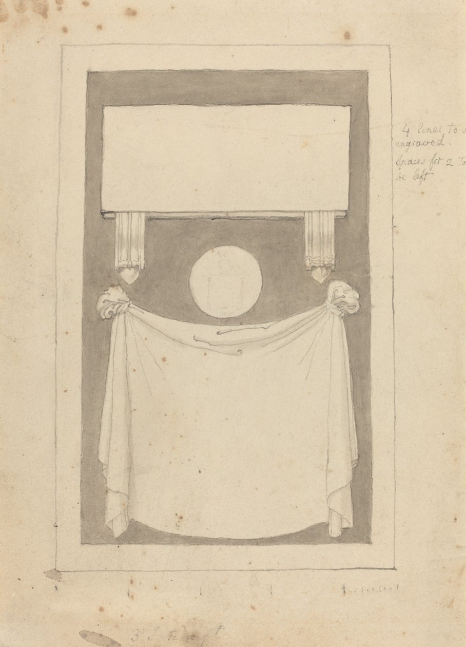 Tre inskriptionsfält av John Flaxman