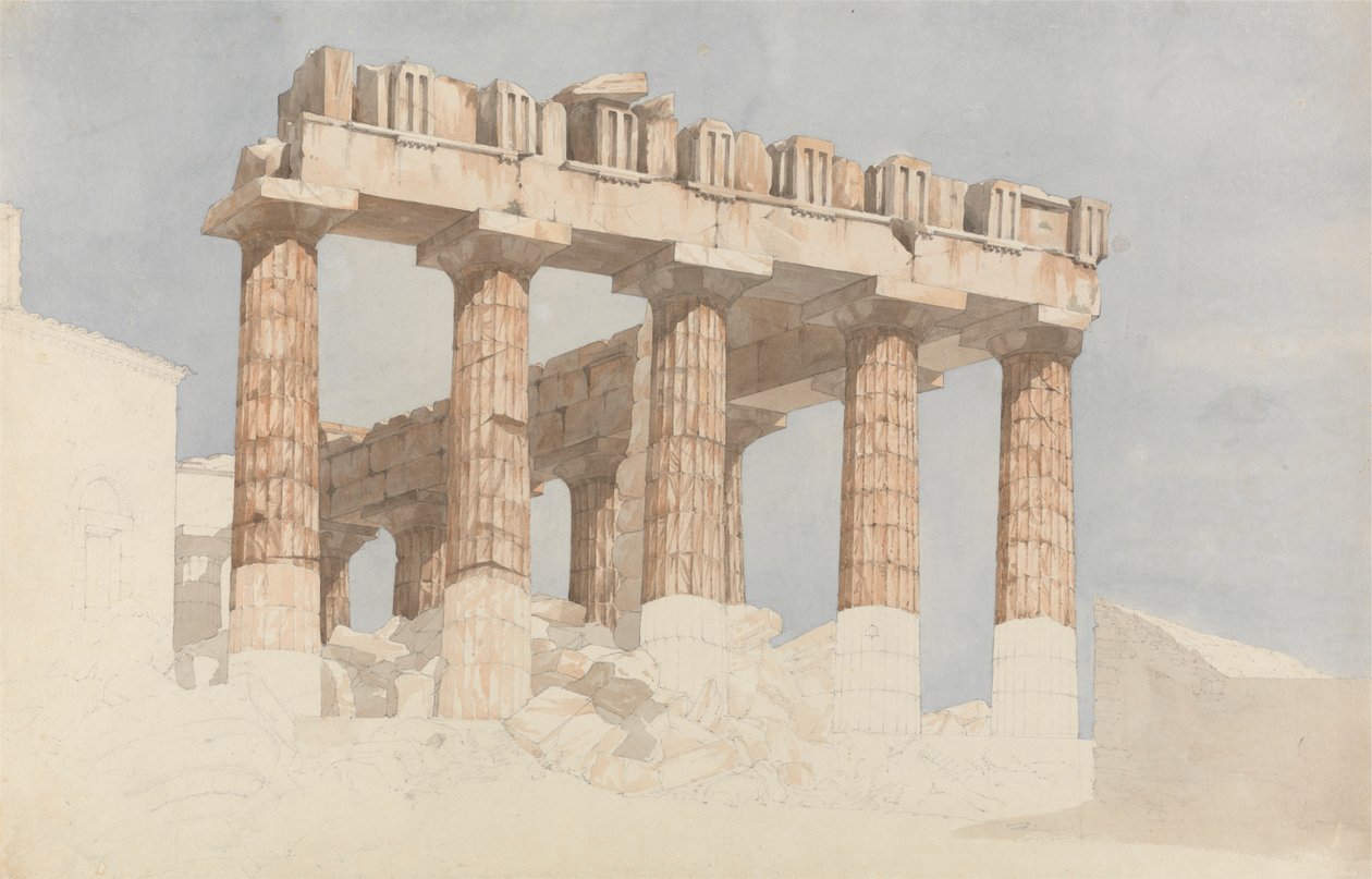 East End och South Side av Parthenon av John Foster