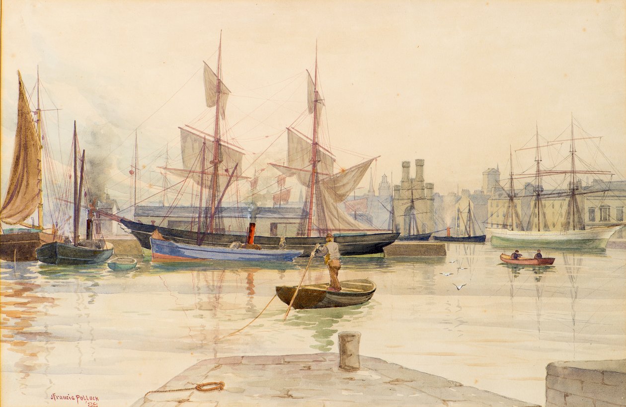 Dundee lägger till med valfångstfartyg av John Francis Pollock