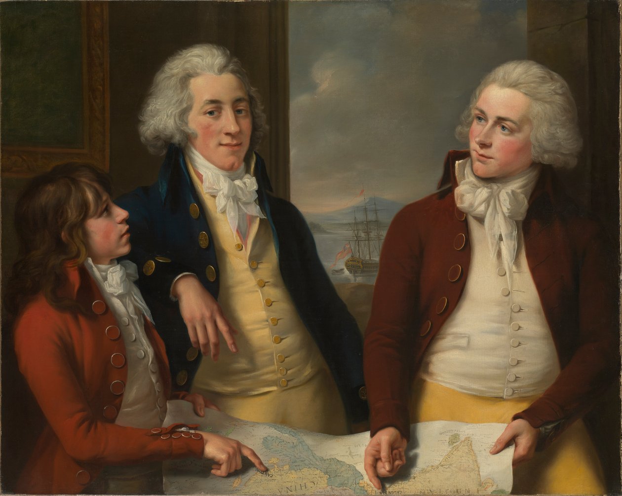Bröderna Money: William (1769-1834), James (1772-1833) och Robert Taylor (1775-1803) av John Francis Rigaud
