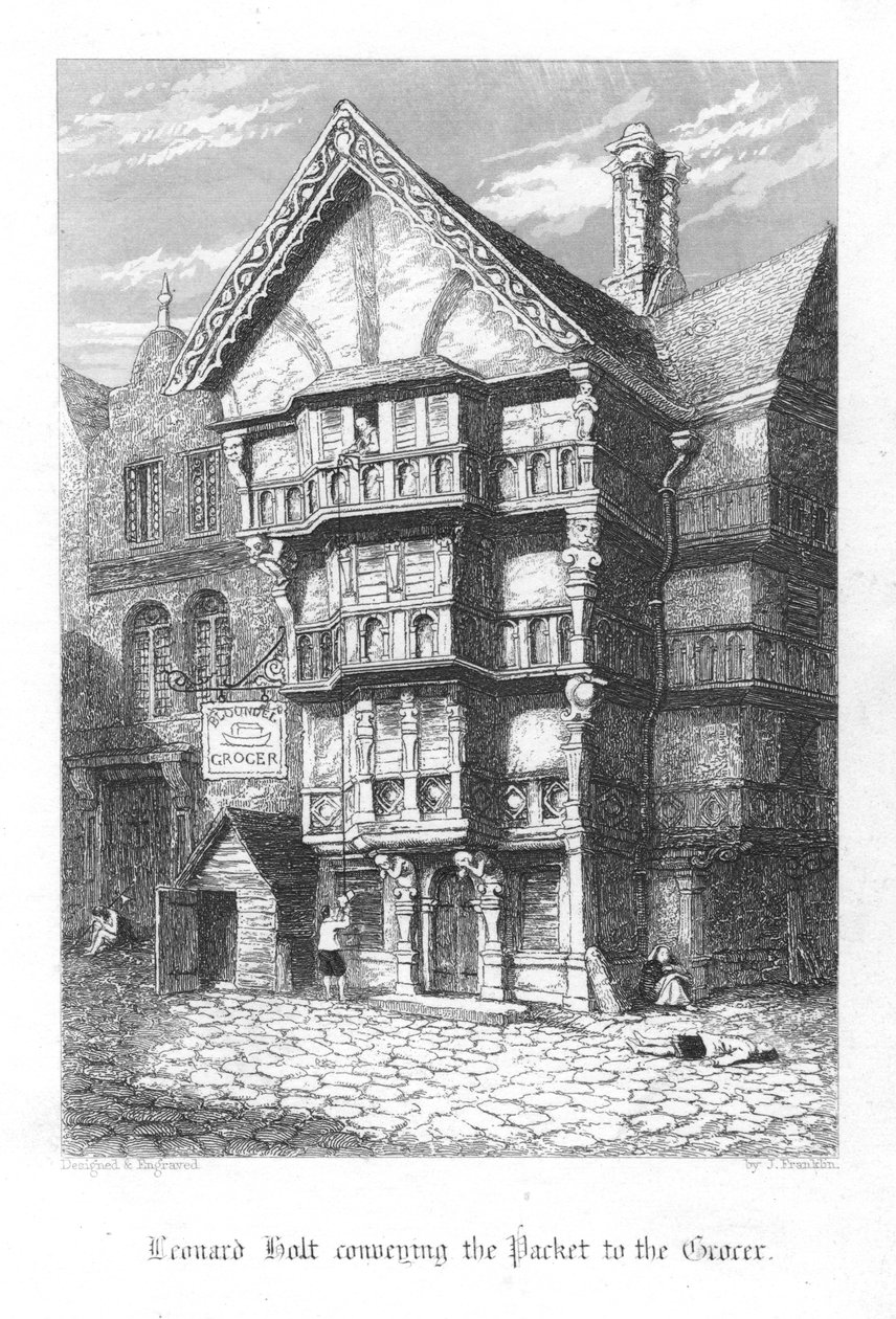 Scen från Old St Pauls av William Harrison Ainsworth, 1855 av John Franklin