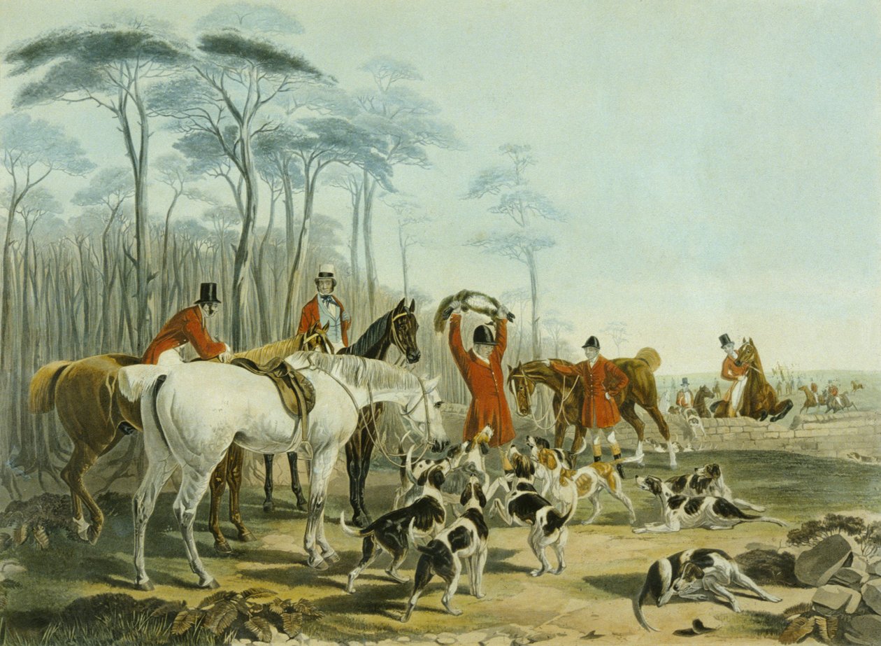 Döden, graverad av Huffman och Mackrill (färgad gravyr) av John Frederick Herring Snr