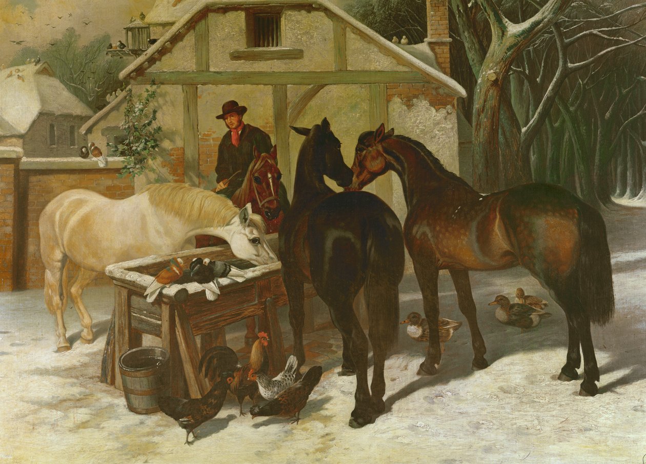 Vid vattentråget på vintern av John Frederick Herring Senior