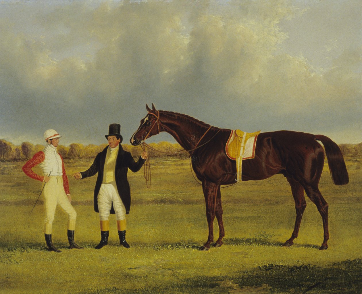 "Euclid" med sin Jockey Conolly och tränare Pettit (olja på duk) av John Frederick Herring Senior