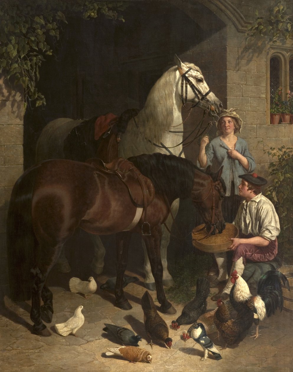 Mata hästarna av John Frederick Herring Senior