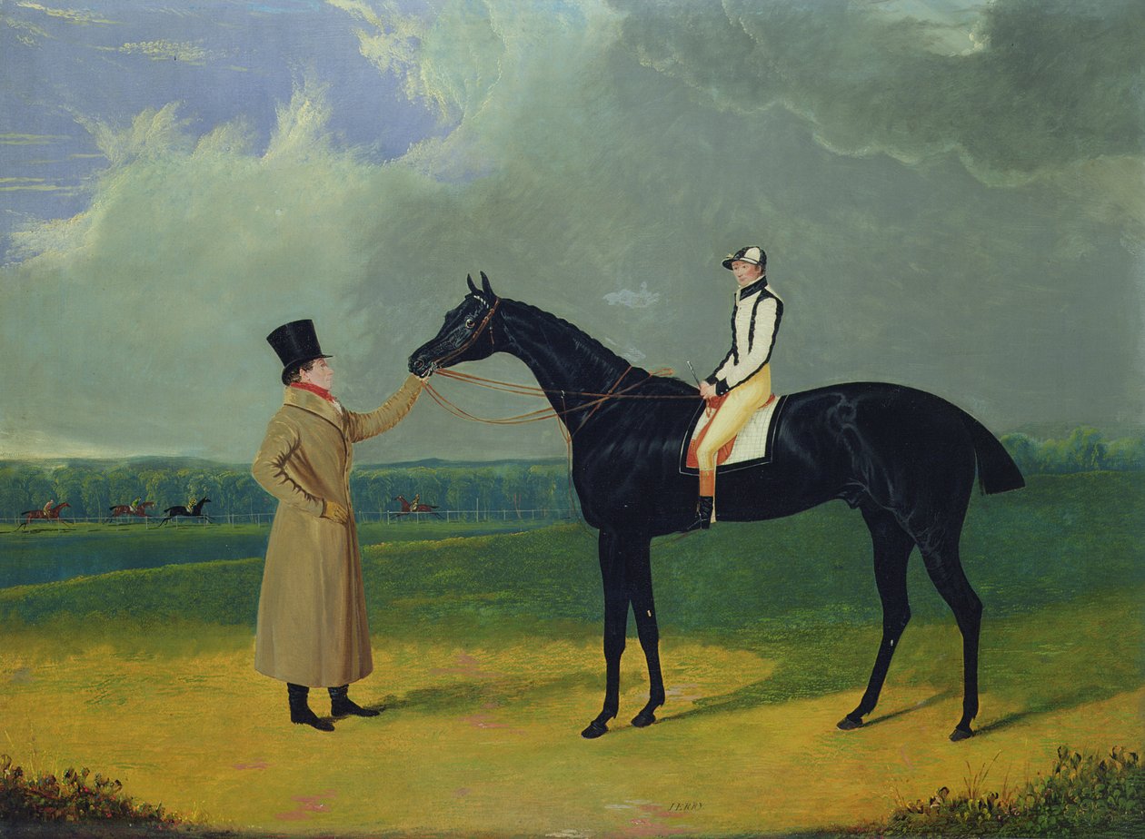 Jerry, vinnare av St. Leger 1824 (olja på duk) av John Frederick Herring Senior
